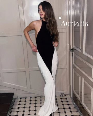 Blifanbo Patchwork Sleeveless Long Slit Dress