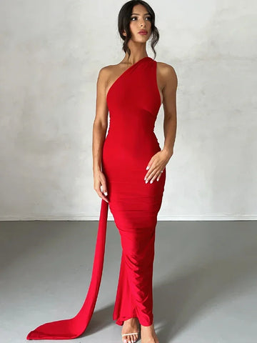 Dulzura Women Party Club Evening Streetwear Bodycon Bodycon White Long Dress 2024 Summer Clothes Wholesale Items For Business - Drezzo Shopping 