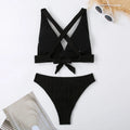 2025 Wrinkled Crinkled Bikini Women Swimwear Female Swimsuit Two-pieces Bikini Set High Cut Bathing Suit Swim Beach Wear Lady - Drezzo Shopping 