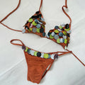 New Bandeau Biquini Sexy Bikini Women Swimsuit 2025 Female Swimwear Shiny Botton Swimming Suit Halter Bodysuit Beach Outfits - Drezzo Shopping 
