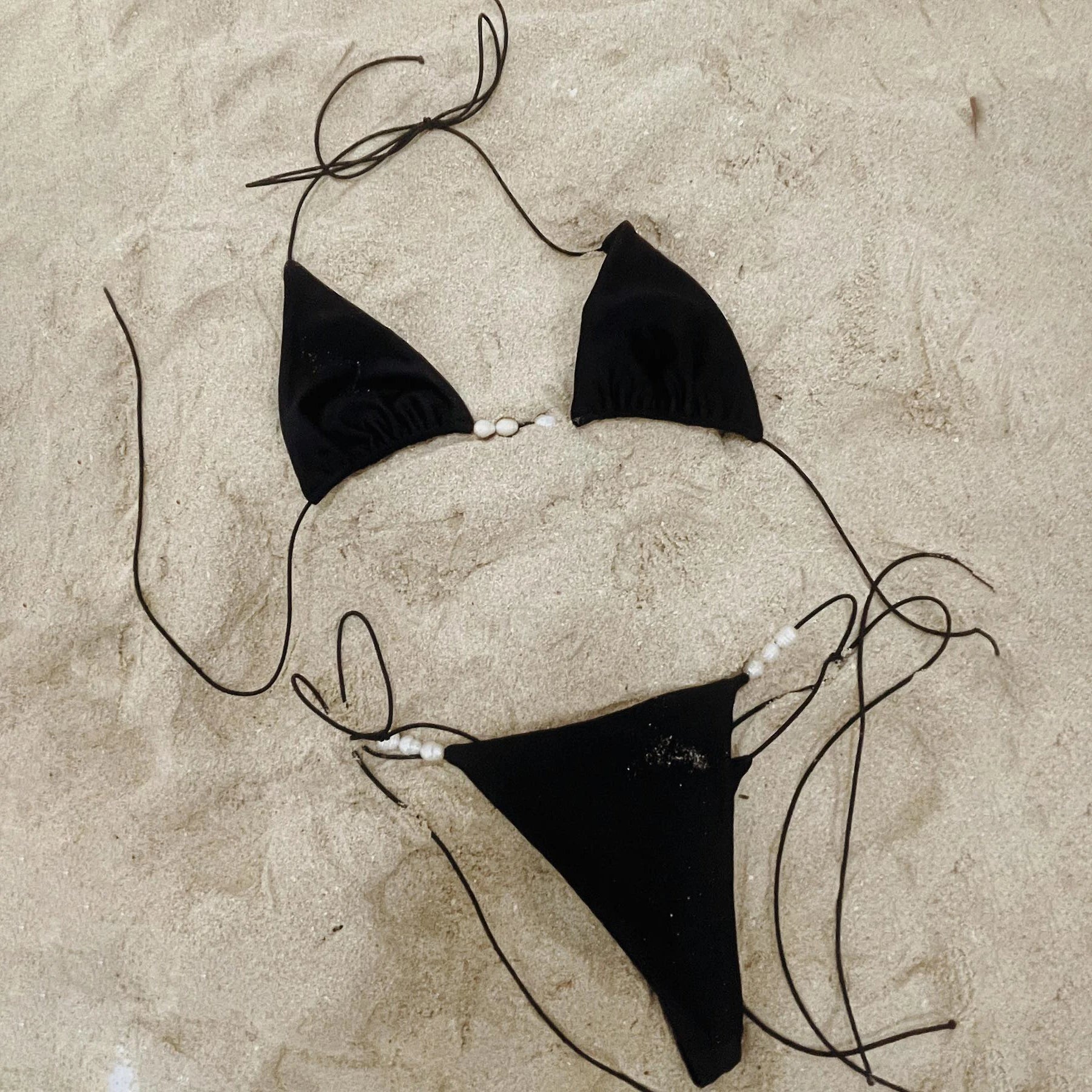 New Bandeau Biquini Sexy Bikini Women Swimsuit 2025 Female Swimwear Shiny Botton Swimming Suit Halter Bodysuit Beach Outfits - Drezzo Shopping 