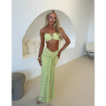 3 Pieces Bikini 2025 Sexy Women Swimsuit Swimwear Female Long Dress Cover Up Bikini Set Beachwear Bathing Suit Swimming Suit - Drezzo Shopping 