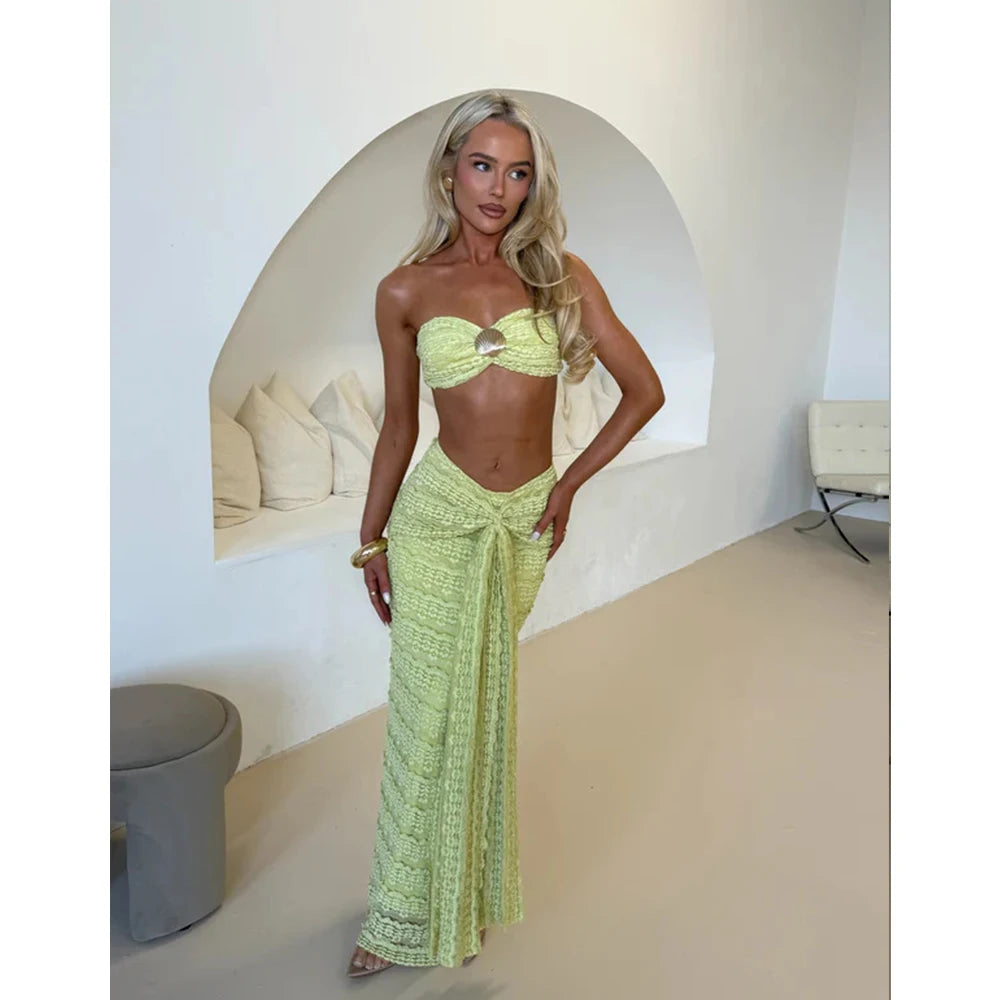 3 Pieces Bikini 2025 Sexy Women Swimsuit Swimwear Female Long Dress Cover Up Bikini Set Beachwear Bathing Suit Swimming Suit - Drezzo Shopping 