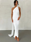 Dulzura Women Party Club Evening Streetwear Bodycon Bodycon White Long Dress 2024 Summer Clothes Wholesale Items For Business - Drezzo Shopping 