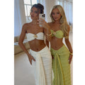 3 Pieces Bikini 2025 Sexy Women Swimsuit Swimwear Female Long Dress Cover Up Bikini Set Beachwear Bathing Suit Swimming Suit - Drezzo Shopping 